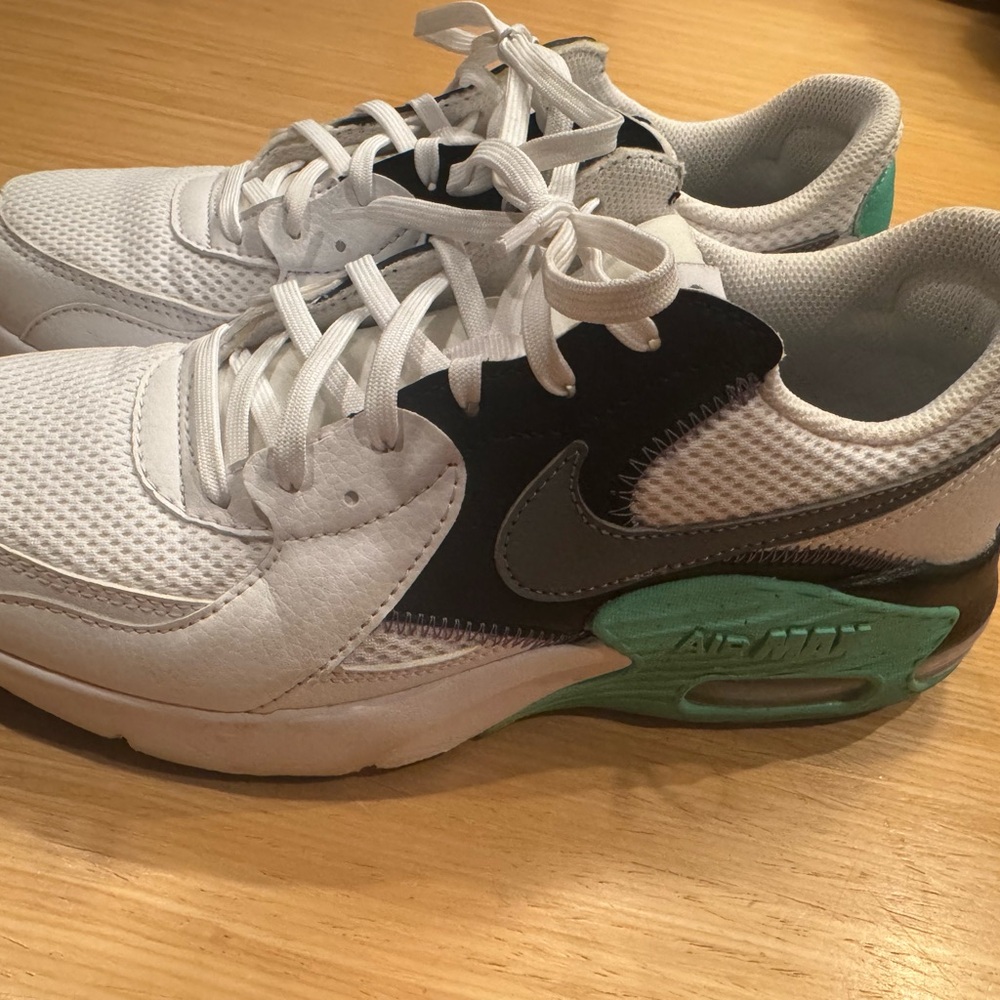 Nike Air Max White and Teal Sneakers